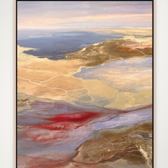 Philip Govedare: Arroyo, 2021, Oil on canvas, 42 x 36 inches (framed dimensions: 43.5 x 35.25 x 2 inches)