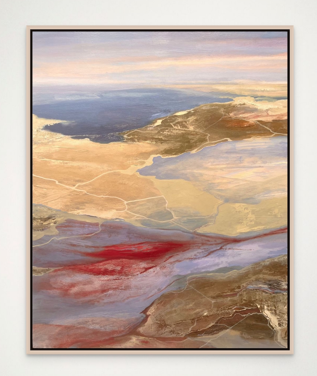 Philip Govedare: Arroyo, 2021, Oil on canvas, 42 x 36 inches (framed dimensions: 43.5 x 35.25 x 2 inches)