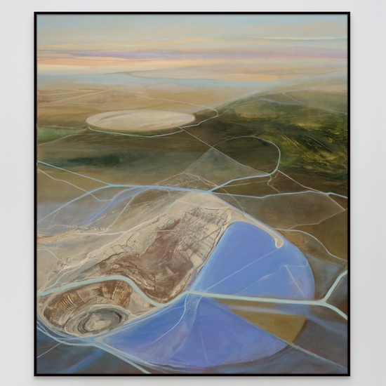 Philip Govedare: Axis, 2024, Oil on paper, 52 x 45 inches (framed dimensions: 53 x 45.5 x 2.25 inches)