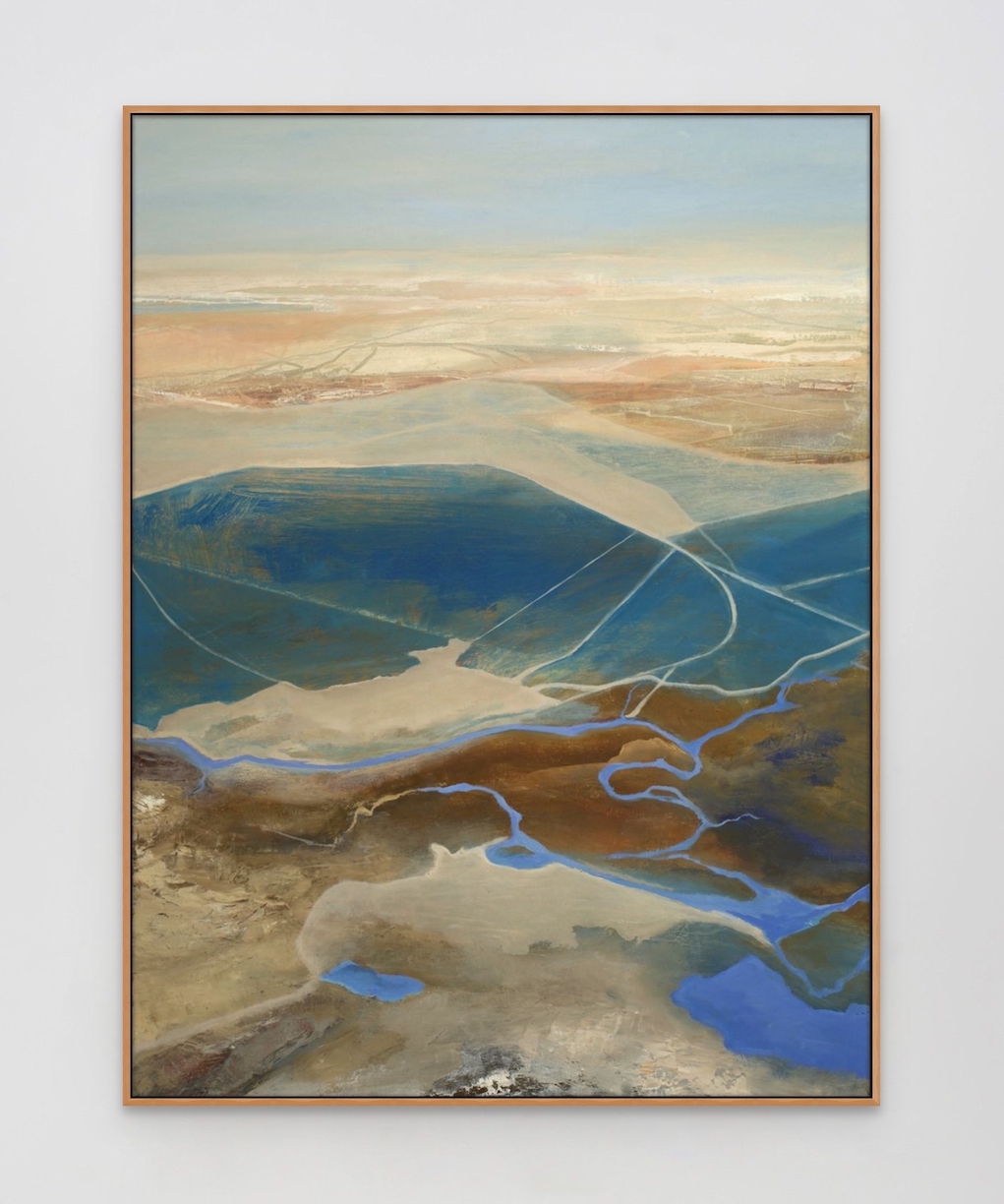Philip Govedare: Crossing, 2023, Oil on canvas, 40 x 30 inches (framed dimensions: 41 x 31.5 x 2 inches)