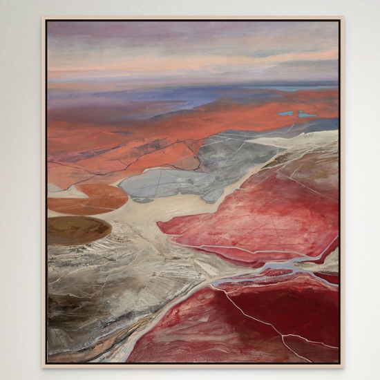 Philip Govedare: Cuprum, 2021, Oil on canvas, 49 x 42 x 2 inches (framed dimensions: 50 x 43 x 2 inches)