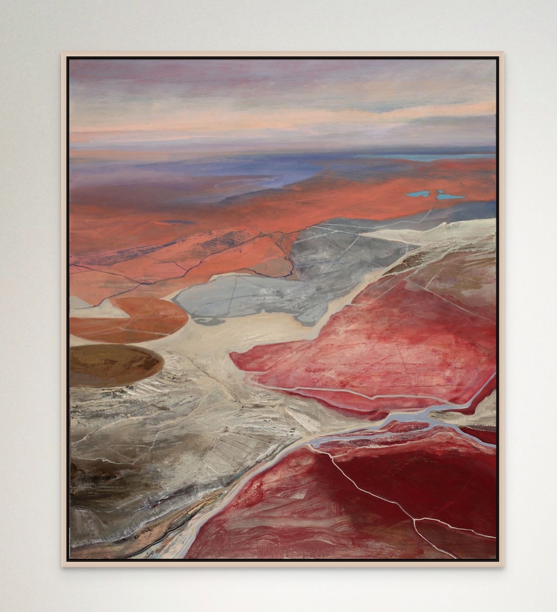 Philip Govedare: Cuprum, 2021, Oil on canvas, 49 x 42 x 2 inches (framed dimensions: 50 x 43 x 2 inches)