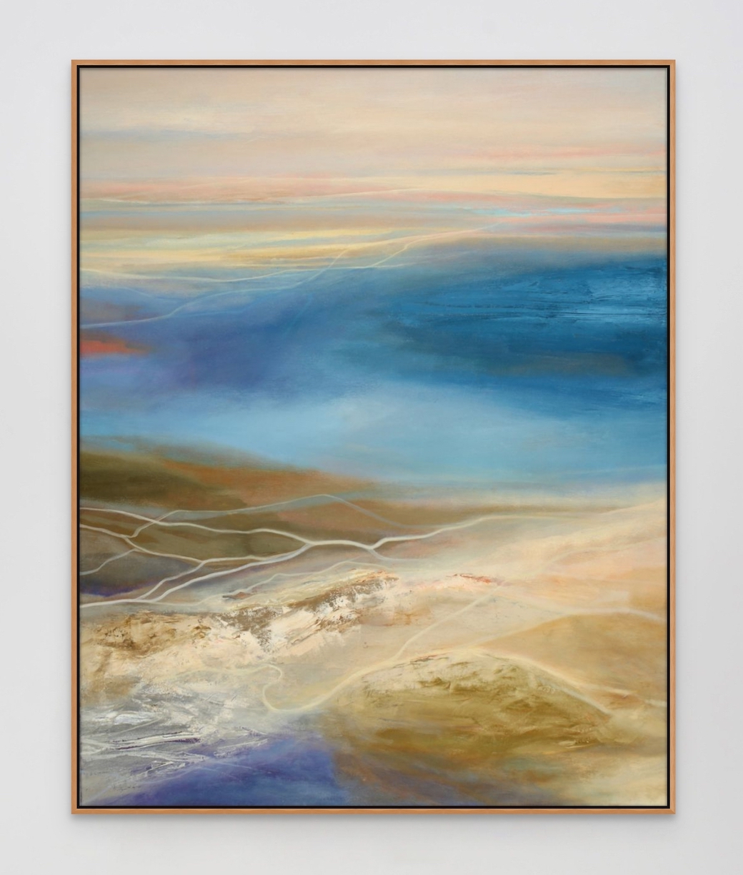 Philip Govedare: Current, 2024, Oil on canvas, 46.5 x 37 inches (framed dimensions: 47.5 x 38 x 2 inches)