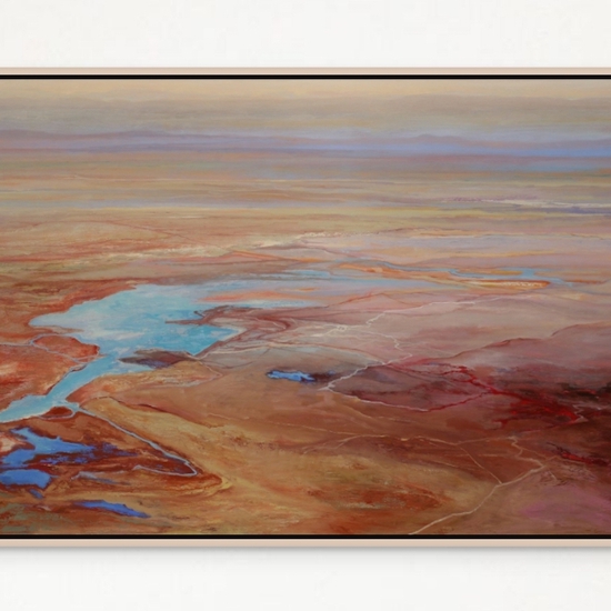 Philip Govedare: Excavation #3, 2010, Oil on canvas, 44 x 78 inches (framed dimensions: 45 x 79 x 2.25 inches)