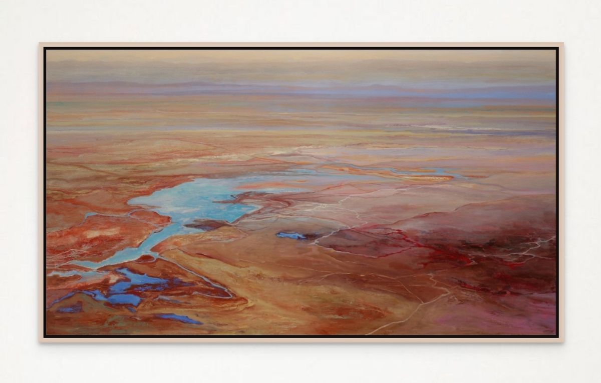 Philip Govedare: Excavation #3, 2010, Oil on canvas, 44 x 78 inches (framed dimensions: 45 x 79 x 2.25 inches)