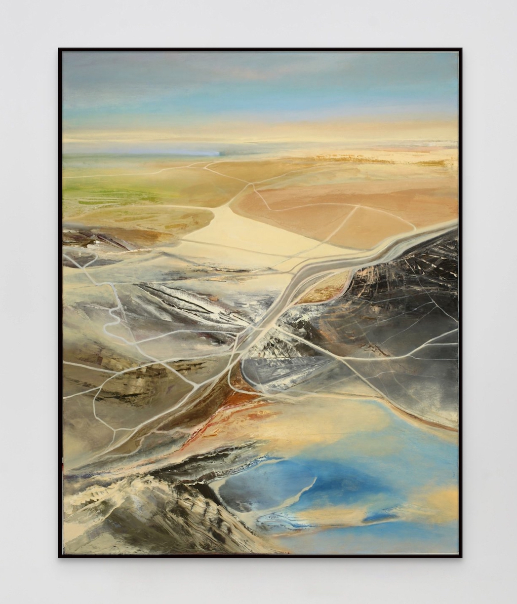 Philip Govedare: Oasis, 2023, Oil on canvas, 52 x 41 inches (framed dimensions: 52.75 x 42 x 2.25 inches)