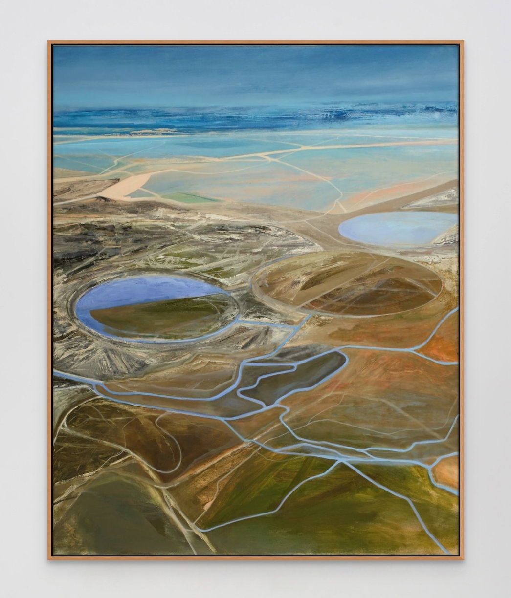Philip Govedare: Pivot, 2023, Oil on canvas, 55 x 43.5 inches (framed dimensions 55.5 x 44.5 x 2.25 inches).