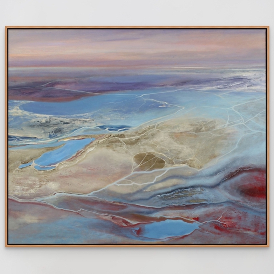 Philip Govedare: Rivage, 2020-2023, Oil on canvas, 55 x 66.25 inches (framed dimensions: 56 x 67 x 2.25 inches)