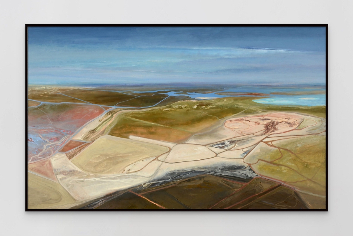 Philip Govedare: Shaniko, 2024, Oil on canvas, 48 x 78 inches (framed dimensions: 49 x 79 x 2.25 inches)