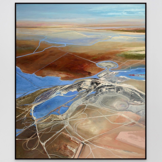Philip Govedare: Site, 2023, Oil on canvas, 60 x 50 inches (framed dimensions: 61 x 51 x 2.25 inches)