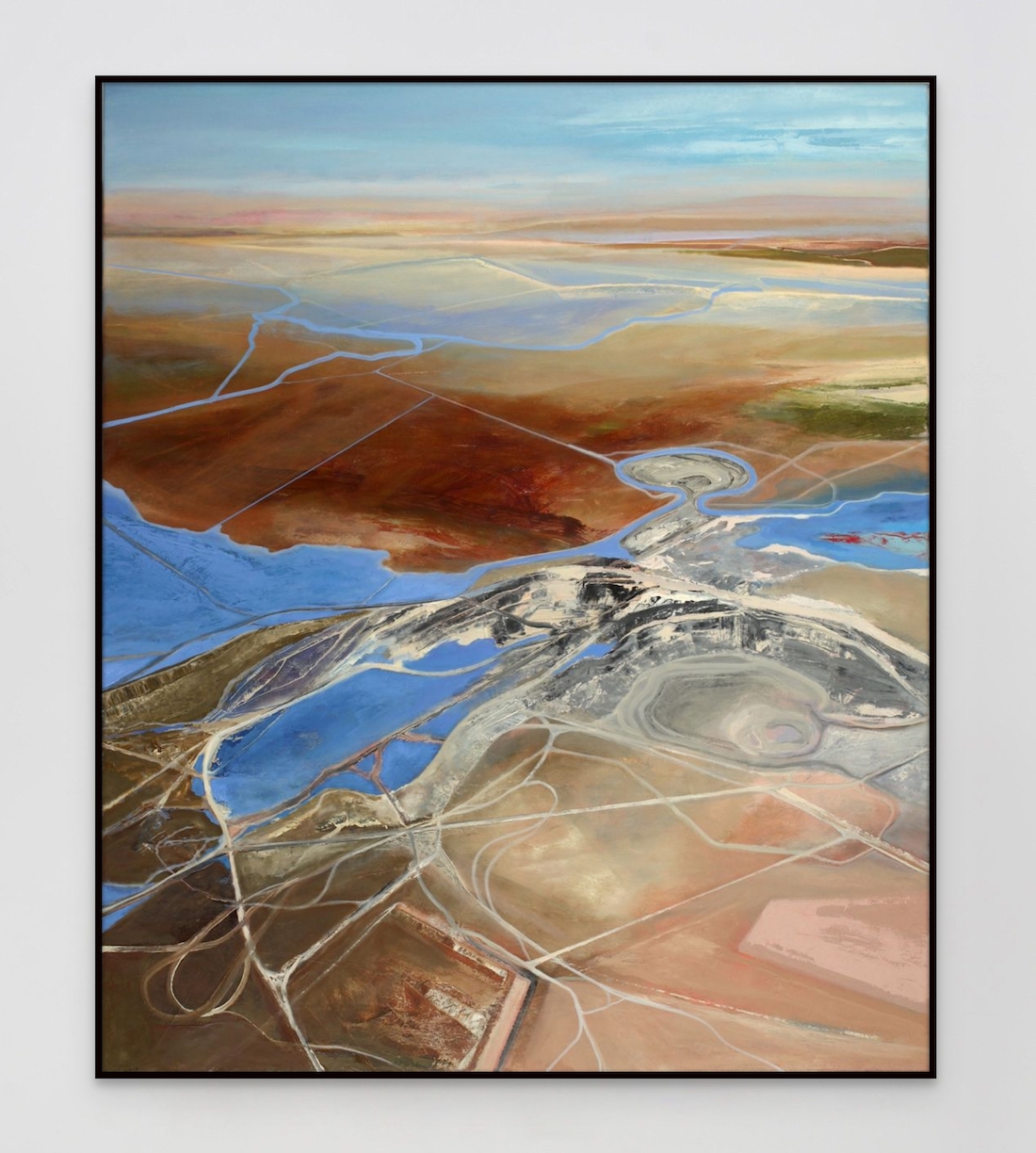Philip Govedare: Site, 2023, Oil on canvas, 60 x 50 inches (framed dimensions: 61 x 51 x 2.25 inches)