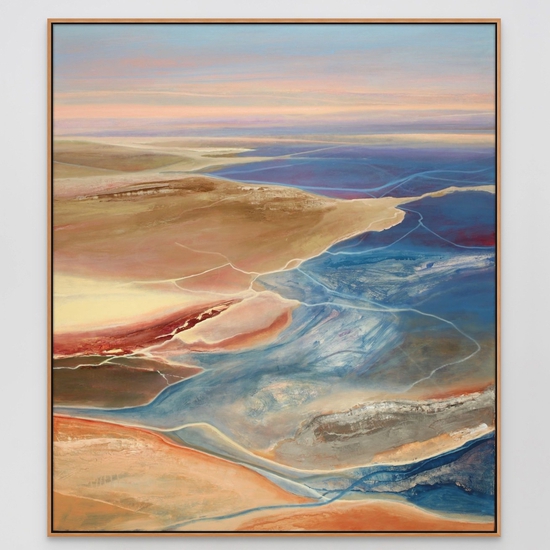 Philip Govedare: Sirocco, 2024, Oil on canvas, 54 x 47 inches (framed dimensions: 55 x 48 x 2.25 inches)