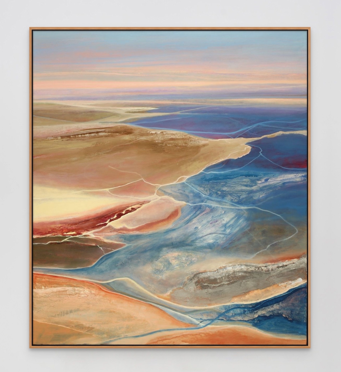 Philip Govedare: Sirocco, 2024, Oil on canvas, 54 x 47 inches (framed dimensions: 55 x 48 x 2.25 inches)