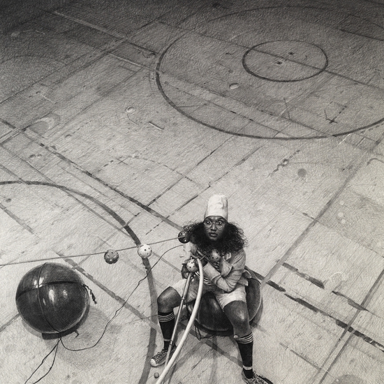 Ethan Murrow: Will Be Snaring Meteorites - And See Infinite Possibility Controlled, 2010, Graphite on paper, 48 x 48 inches