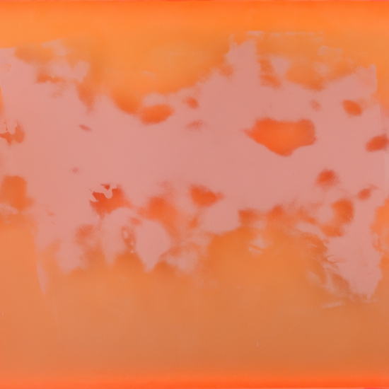 Peter Gronquist: Reductive Topography, 2018, Acrylic and enamel on panel and plexiglass, 36 x 48 x 3 inches
