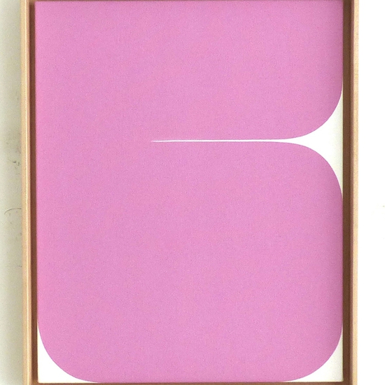 Sara Genn: New Alphabet (Split Second), 2020, Acrylic on canvas, 20 x 16 inches (framed dimensions: 21.5 x 17.5 x 2 inches)