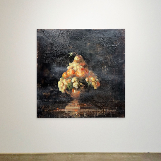 Tony Scherman: Fruit, 2005-2006, Encaustic on canvas, 48 x 48 inches