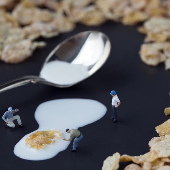 Christopher Boffoli: Soggy Flake Incident, 2013, Archival pigment ink print on metallic paper