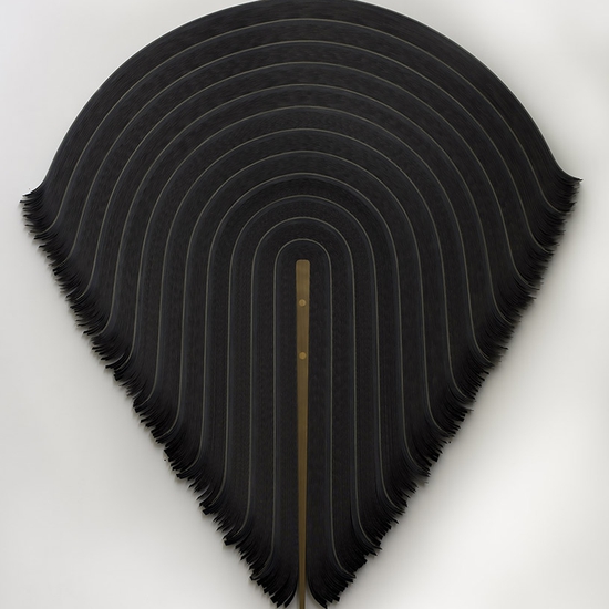 Derrick Velasquez, Untitled 462, 2025, Vinyl and cherry, 58 x 48 x 1.5 inches