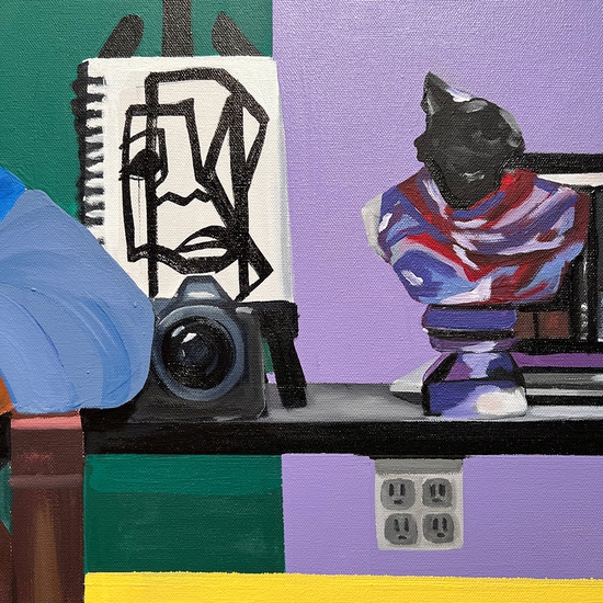 Detail of 'As I Sit'